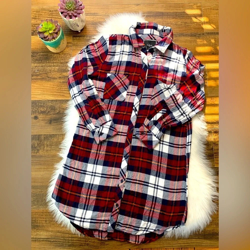 Rails Button Down Tshirt Dress - image 1